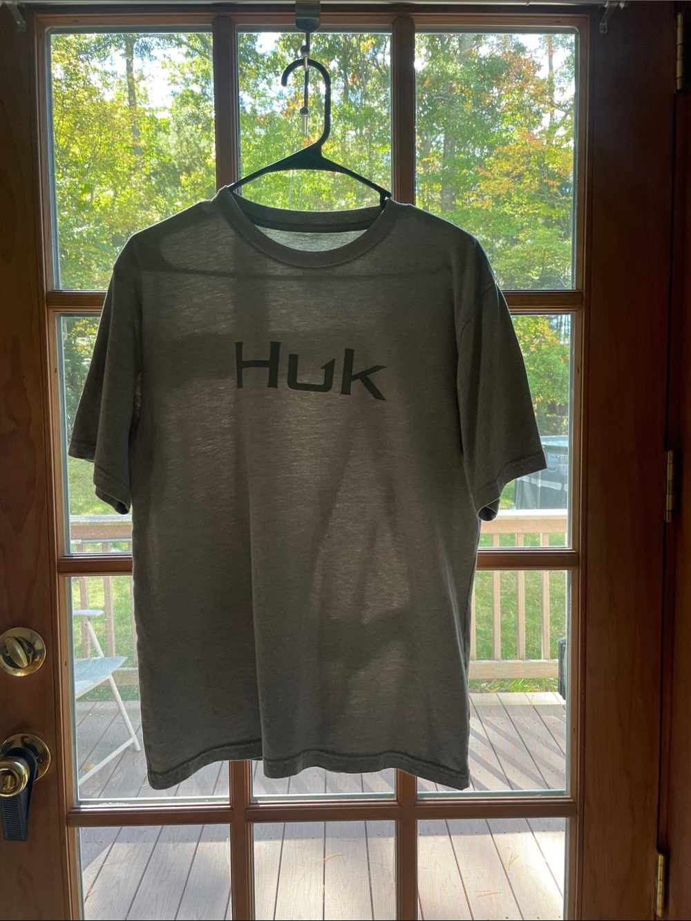 Huk Olive Green Short Sleeve Logo Tee